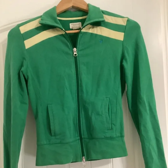 American Eagle Retro Track Jacket XS Women’s Zip Up Lightweight Soft & Comfy - Picture 2 of 10